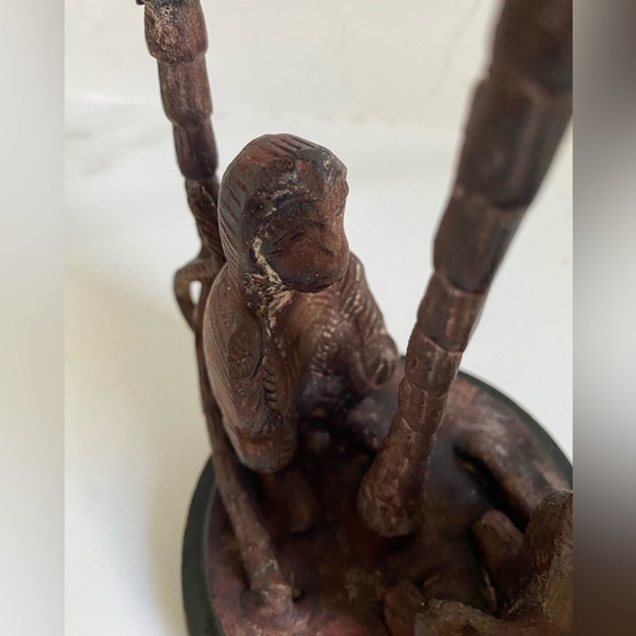 Maitland Smith Style? Monkey Palm Tree Candle Holder Candelabra Brass/Bronze - Picture 9 of 16